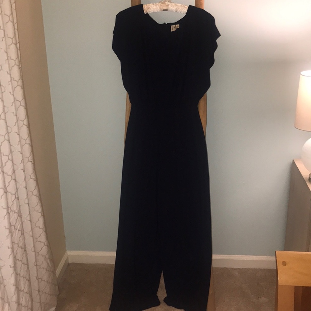 Navy Jumpsuit with tie